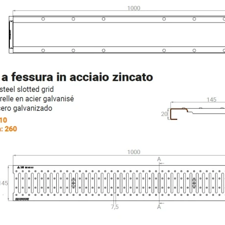 Canal de Drenaje SAB 100x150 A15