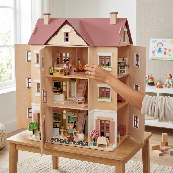 Juguete Casa Salon Fantail Tender Leaf Infantil Madera Niño Juguete Casa Salon Fantail Tender Leaf Infantil Madera Niño