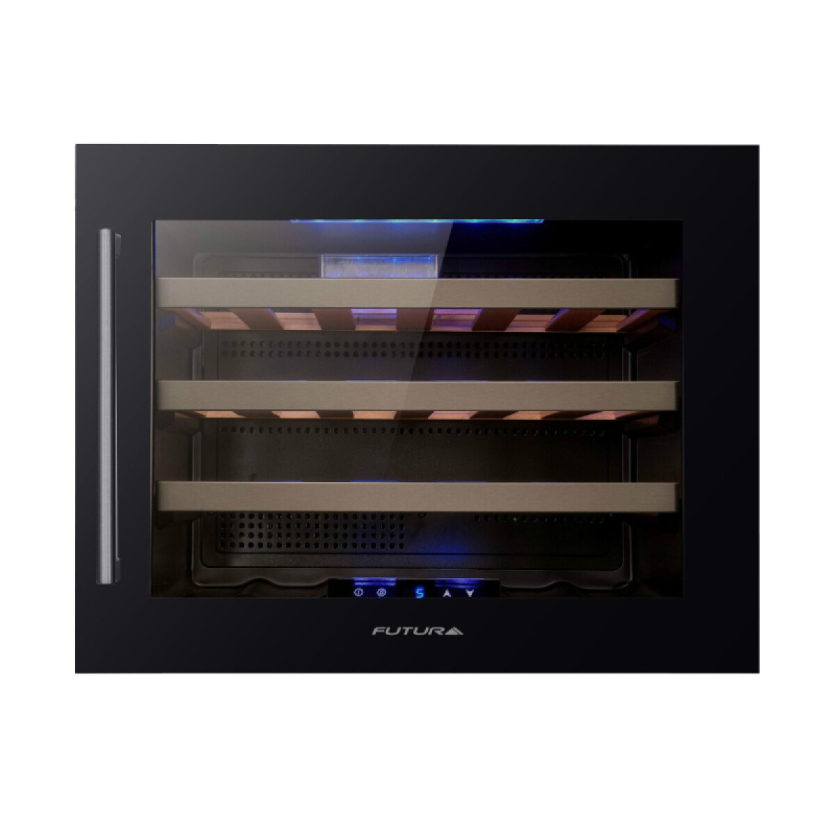 Enfriadora de vino Futura Plus FUT-EV22N vidrio negro 22 botellas - negro 