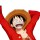 Sticker One Piece puffy Luffy