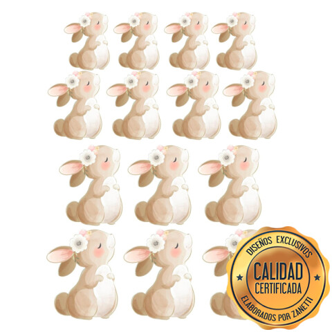 Lámina Pascua Conejitos Marrones