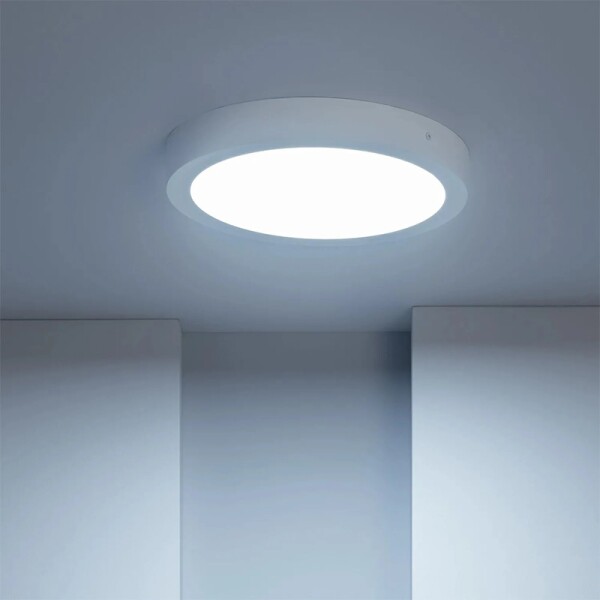Plafon Foco Sobrepuesto 24W Redondo Luz Fría Led Panel Variante Color Blanco