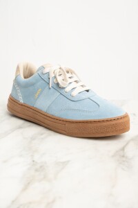 Zapatilla Gamuza Celeste