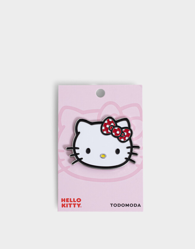 Pin Corazón Pin Metálico "hello Kitty" - Combinacion Multicolor
