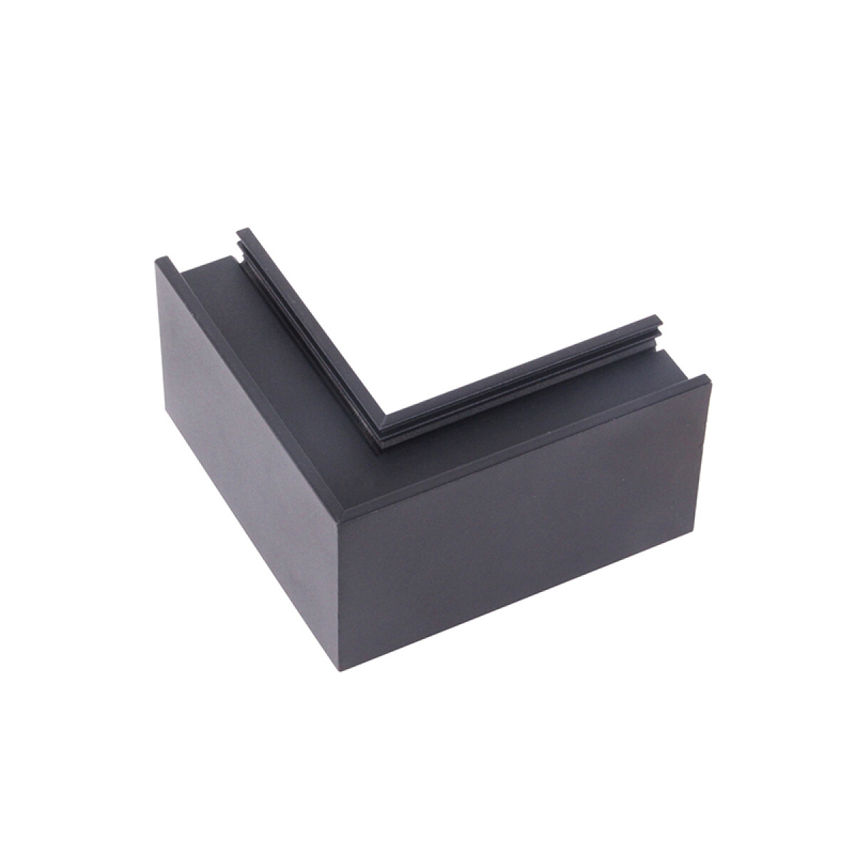 Conector L horizontal p/riel magnetico negro - ZU0513 