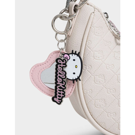 Cartera Con Relieve ''hello Kitty'' Blanco Crema