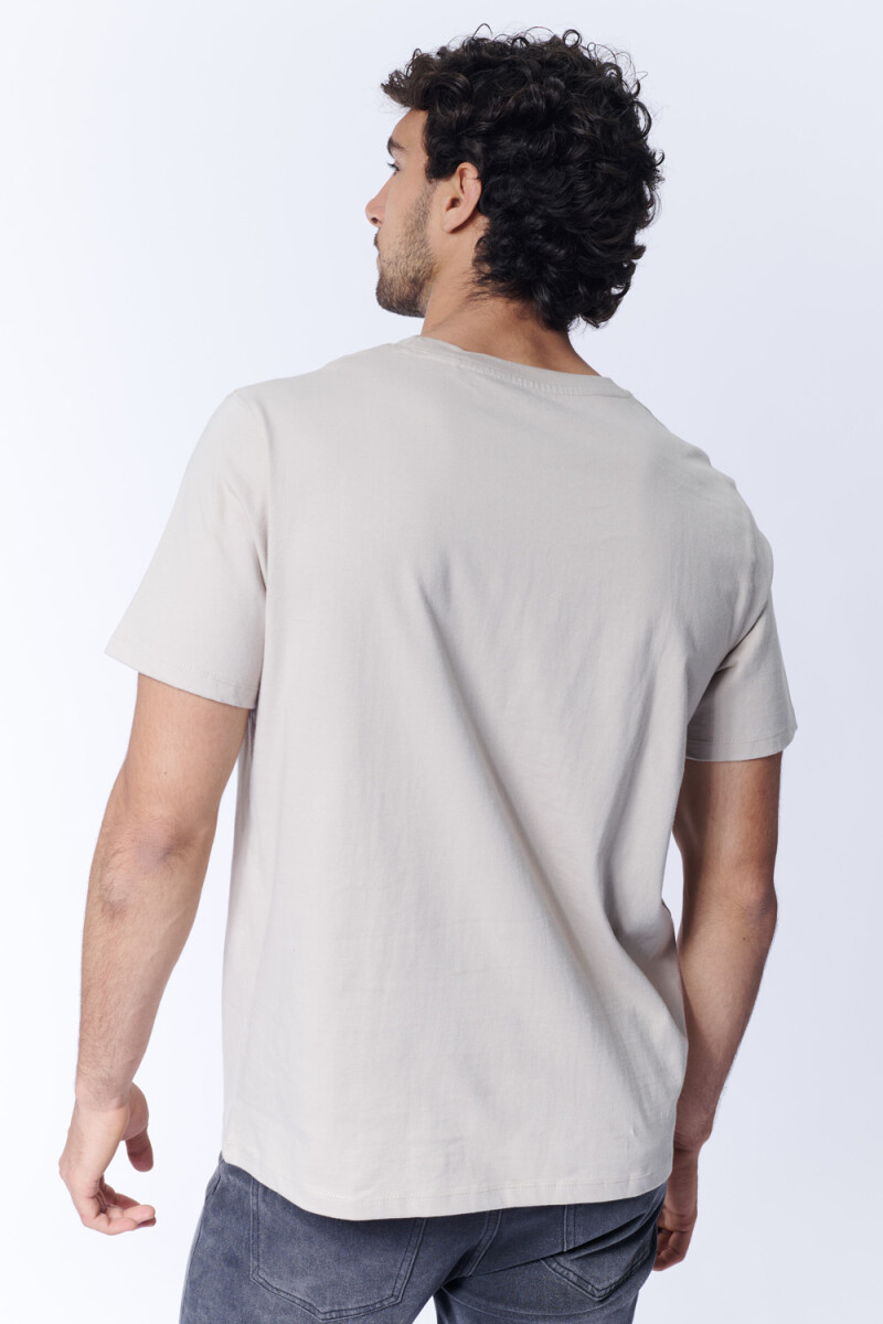 Remera Bordado Beige