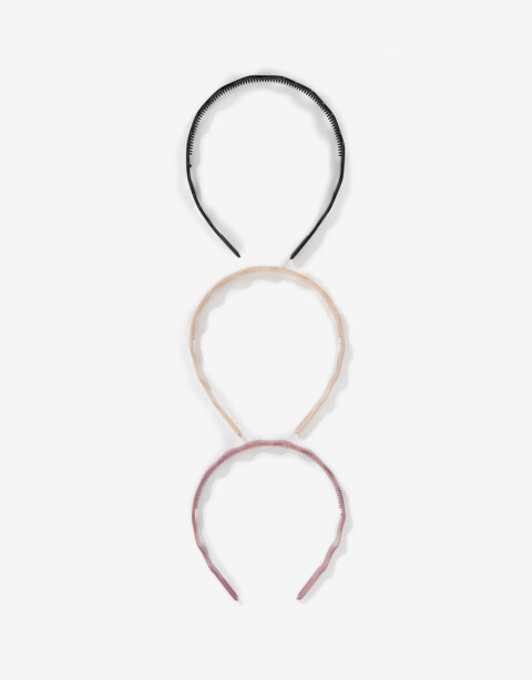 Vinchas Sets Acrilico Set De 3 Vinchas Rigidas Wavy. - Combinacion Tricolor