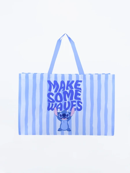 BOLSA LAMINADA STITCH CELESTE