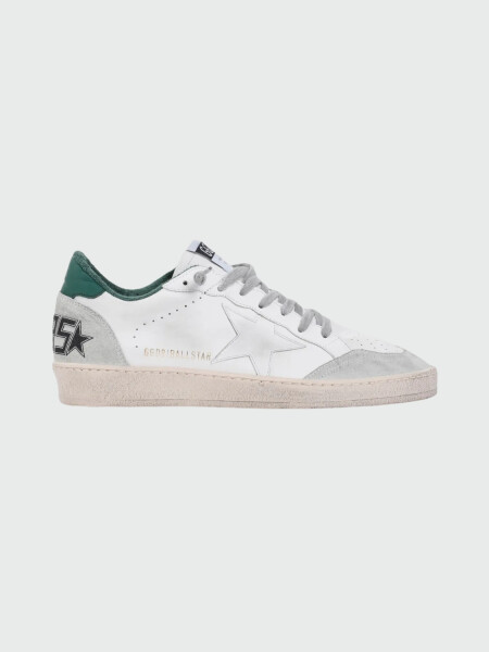 Golden Goose-Championes de cuero acordonados, Ball star Blanco