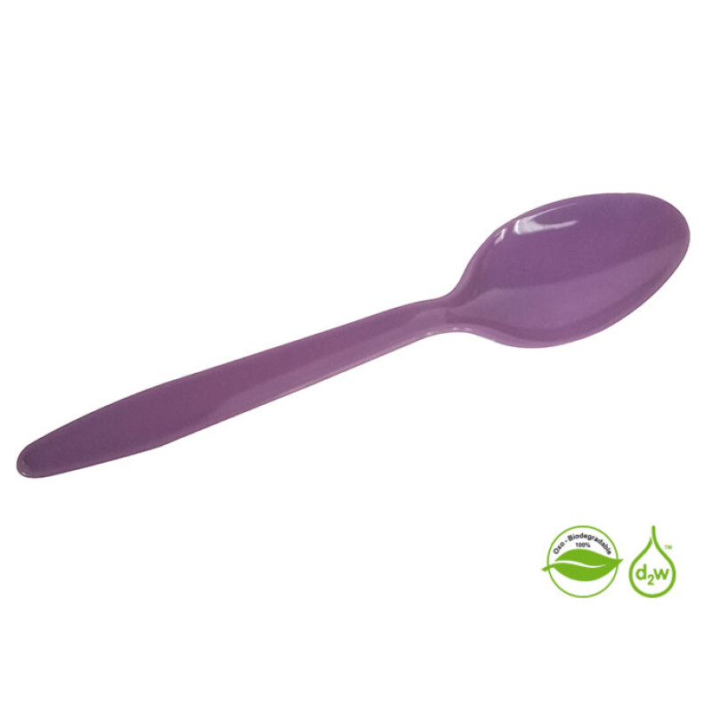 Cuchara Biodegradable x10 Unidades Lila