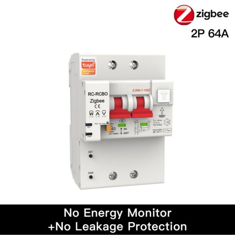 Llave Electrica 2P Zigbee 64A Monit. Consumo Tuya 001