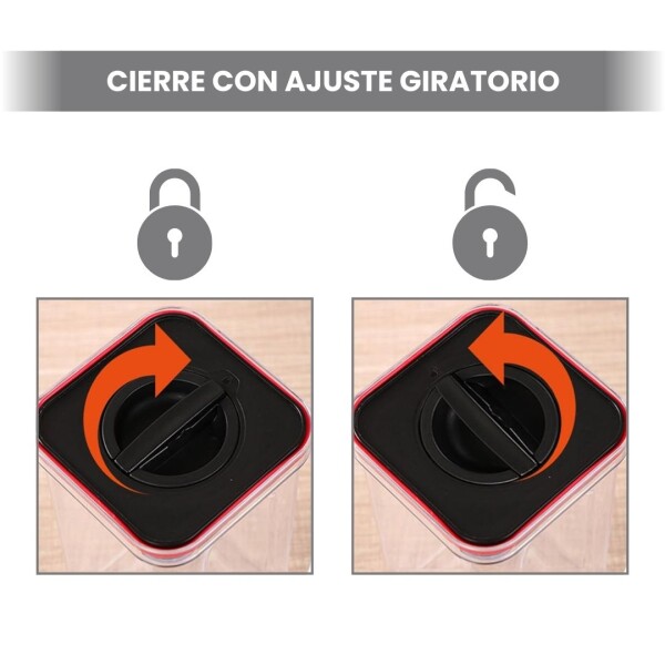 Juego X5 Frascos Hermeticos Tarros Tapa Cierre Giratorio Organizador Cocina Recipiente Alacena Imback Juego X5 Frascos Hermeticos Tarros Tapa Cierre Giratorio Organizador Cocina Recipiente Alacena Imback