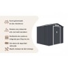 Galpón prefabricado Reforzado 2 Puertas ARCHER B Gris