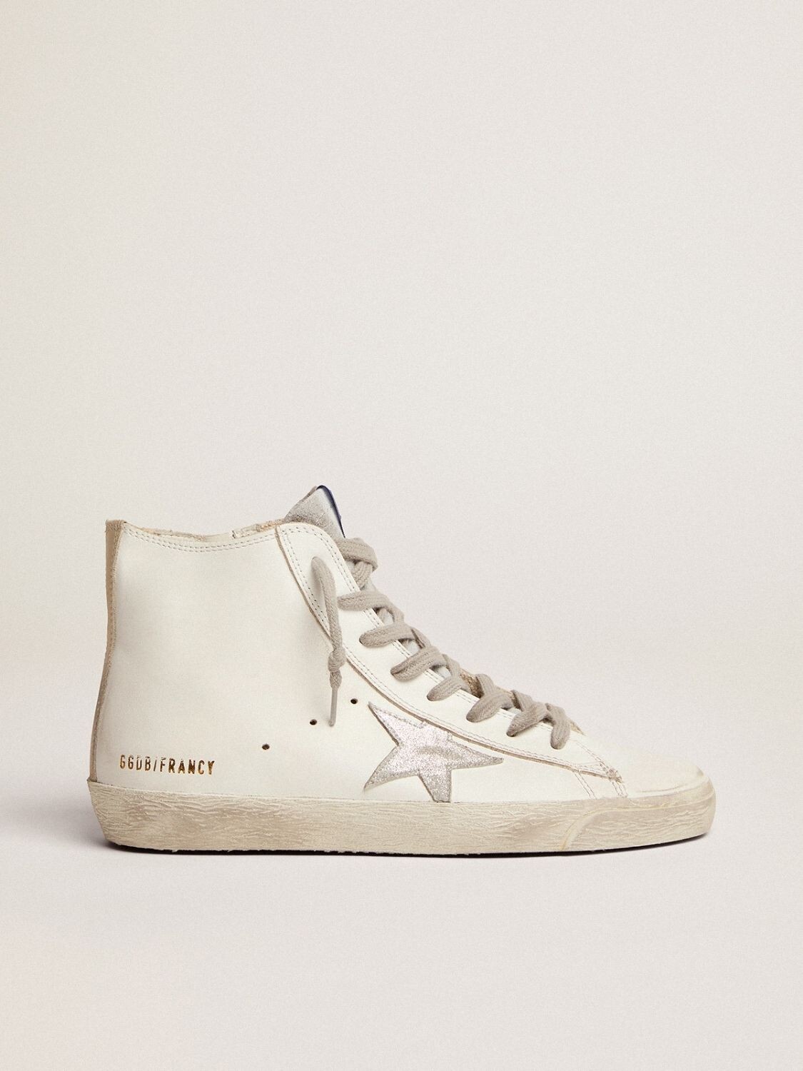 Golden Goose-Botines de cuero, Francy Classic Blanco