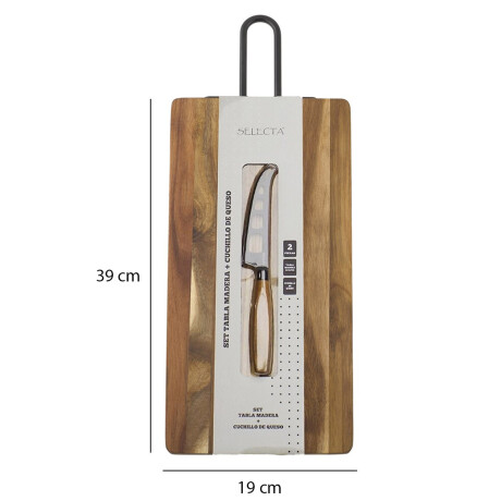 Tabla para Picar en Madera + Cuchillo para Quesos Selecta Tabla para Picar en Madera + Cuchillo para Quesos Selecta