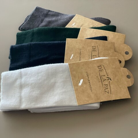 Medias Clásica Canalé Con Puño (3/4) Gris Topo