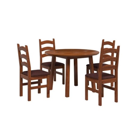 JUEGO DE COMEDOR BRUNEI 1+4 SILLAS CINZA /NOGAL JUEGO DE COMEDOR BRUNEI 1+4 SILLAS CINZA /NOGAL
