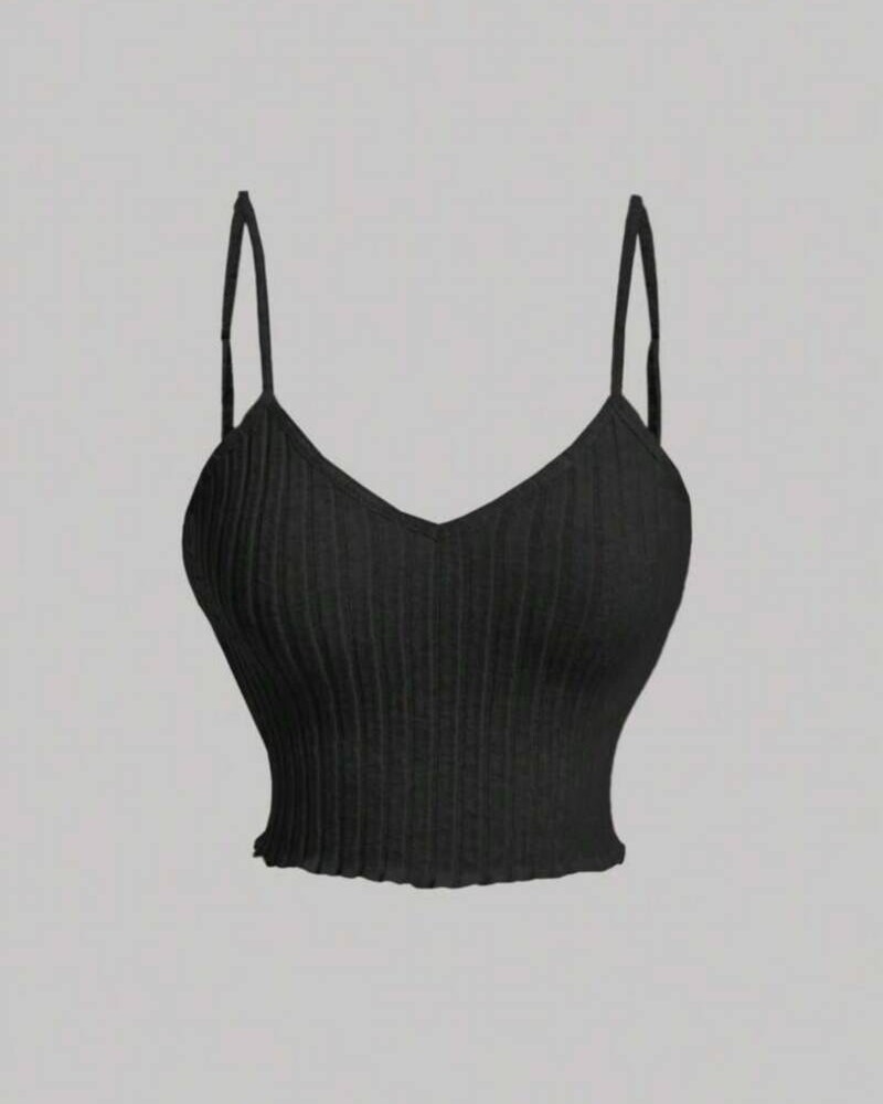 TOP ESCOTE EN V NEGRO Negro