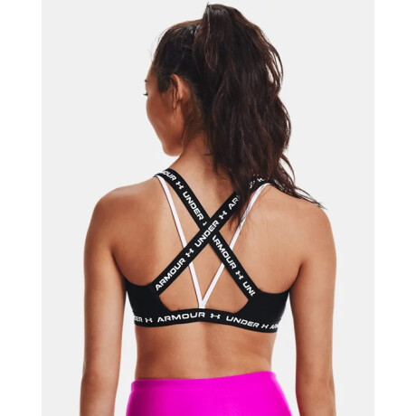 Top de Mujer Under Armour Crossback Low Negro - Blanco