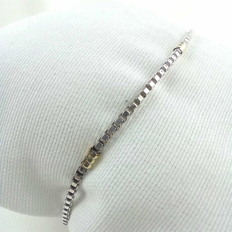 Pulsera de plata 925 con double de oro 18k. Modelo, VENETIAN, Pulsera de plata 925 con double de oro 18k. Modelo, VENETIAN,
