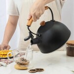 CALDERA 2.5L SILBADOR FONDO DOBLE MANGO MADERA LISSY NEGRO CALDERA 2.5L SILBADOR FONDO DOBLE MANGO MADERA LISSY NEGRO