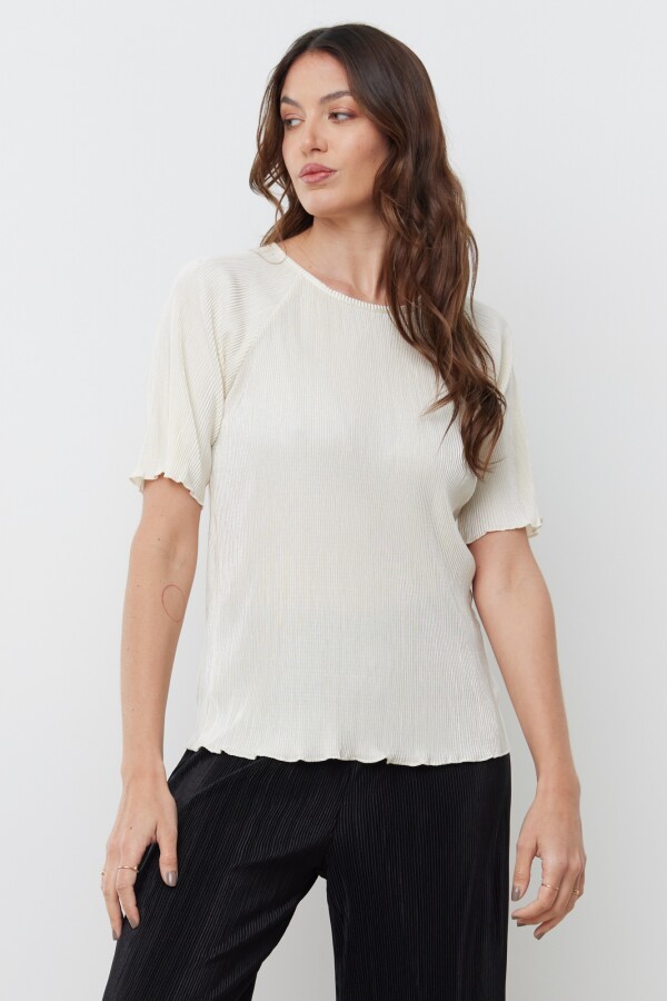 Blusa Plisada BEIGE