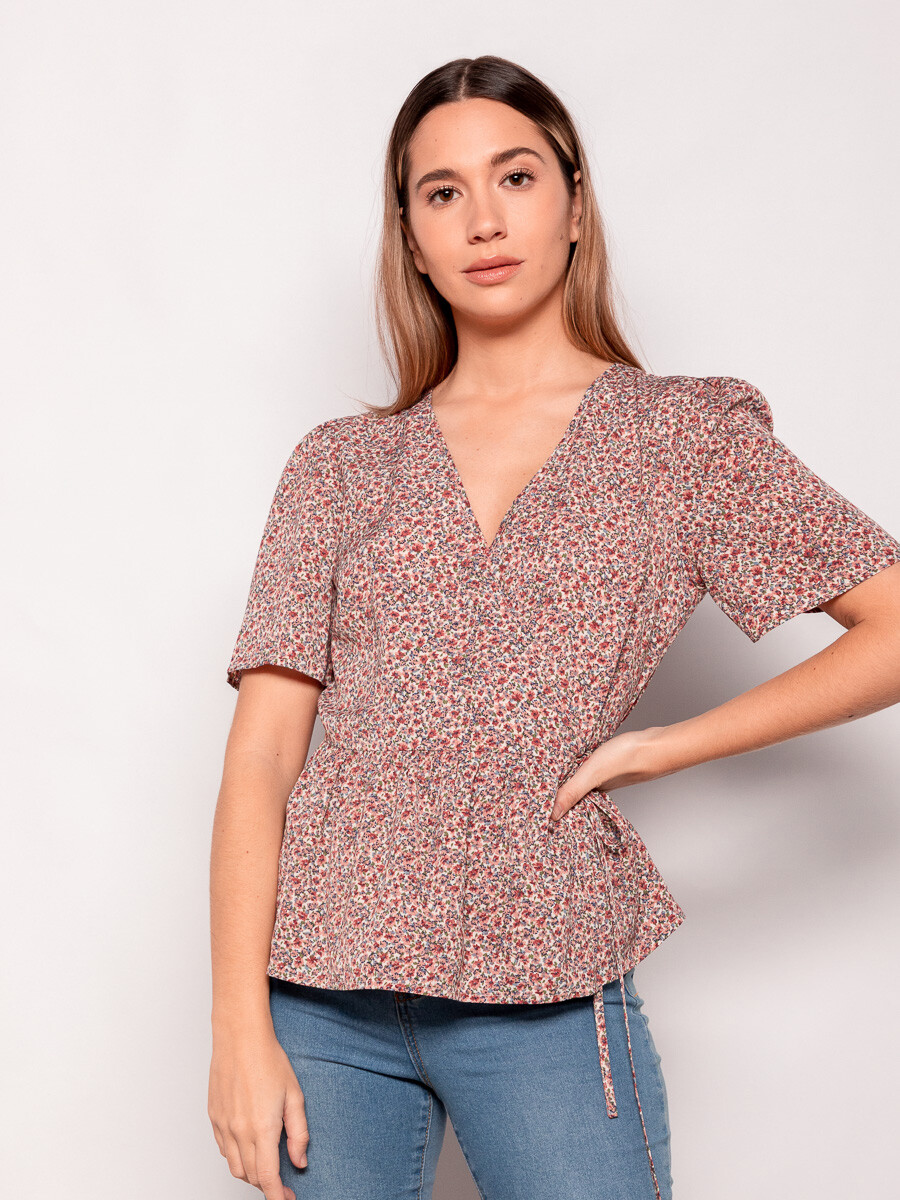 BLUSA REAGAN PRINTED - Terracota 