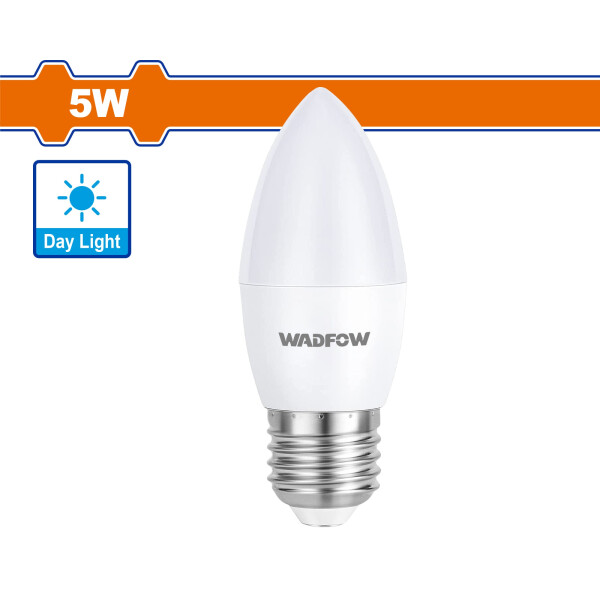 LAMPARA LED E27 5W VELA WADFOW LUZ FRIA WDN55051 LAMPARA LED E27 5W VELA WADFOW LUZ FRIA WDN55051