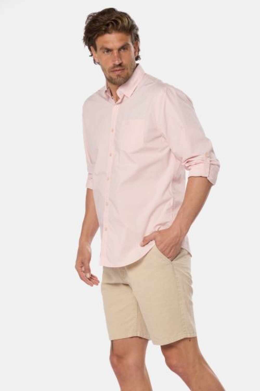 BERMUDA CLÁSICA DE LINO Beige