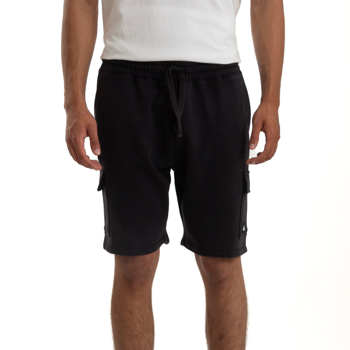 Quiksilver Cargo Shorts Acid Wash Hombre - Negro - Negro 