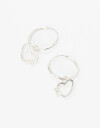 Aros Argollas Strass Argollas En Plata 925 - Plateado