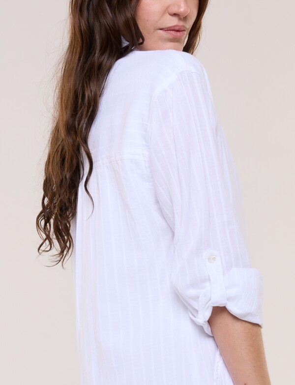 Vestido Cuello Camisa CRUDO