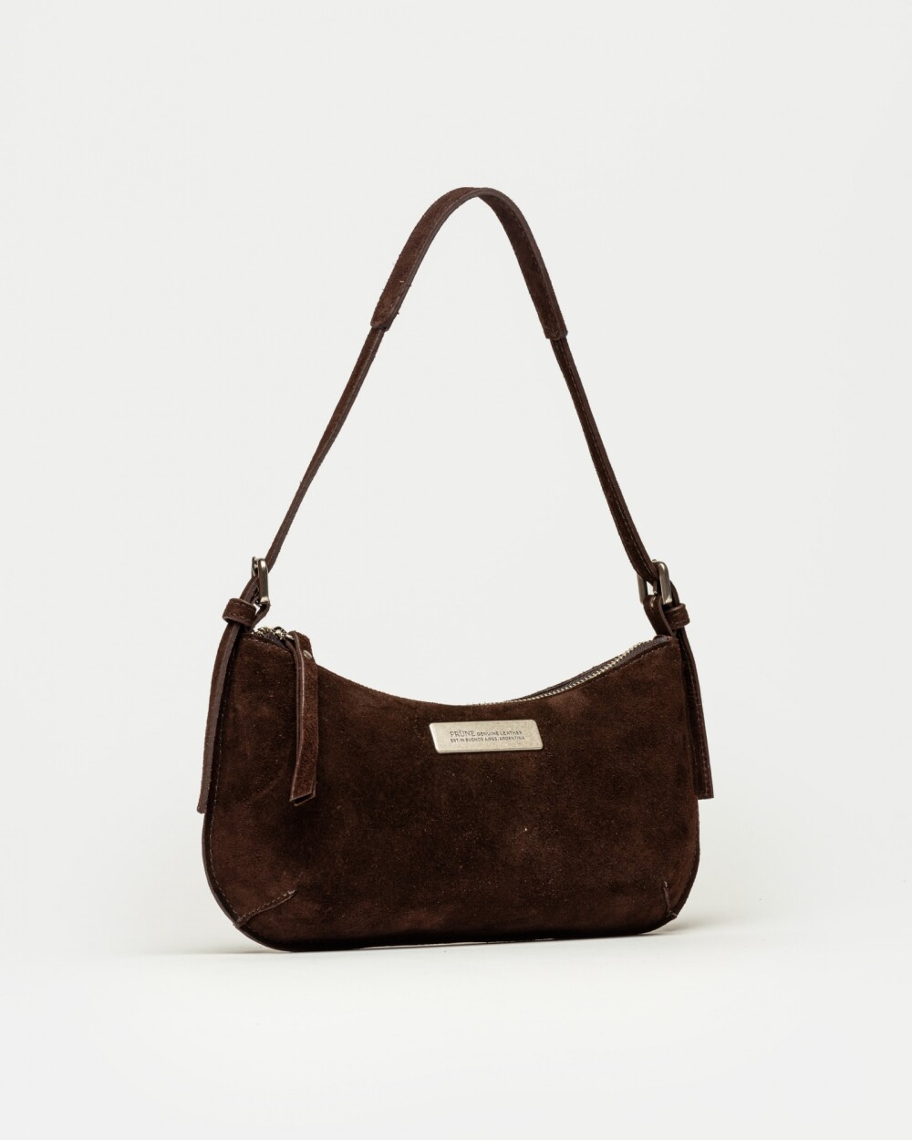 Cartera Al Hombro Mia Gamuza Marron