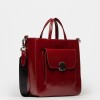 Shopper The Circle En Cuero Charol Arrugado Berry