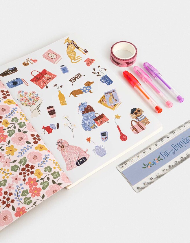 Librería Sets PVC Set De Librería Con Cuaderno A5 En Pouch - Combinacion Multicolor