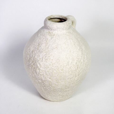 JARRON DE CERAMICA BLANCO 18X23CM Unica