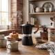Cafetera Italiana Klasse Moka de 6 tazas | 310ml | Negro y Madera Cafetera Italiana Klasse Moka de 6 tazas | 310ml | Negro y Madera