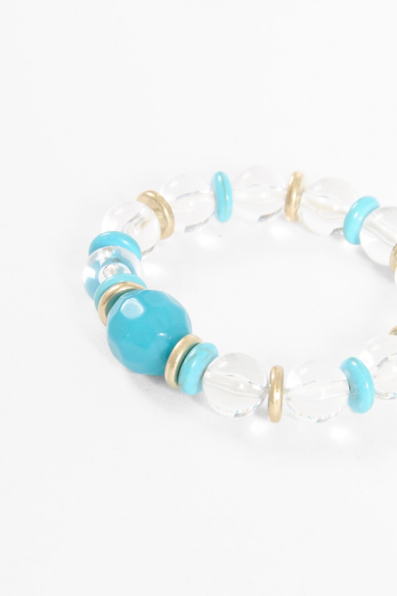 Pulsera borlas transparente transparente