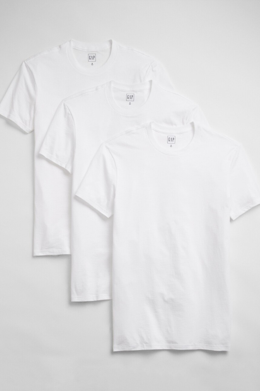 Remera Bàsica Pack X3 Optic White