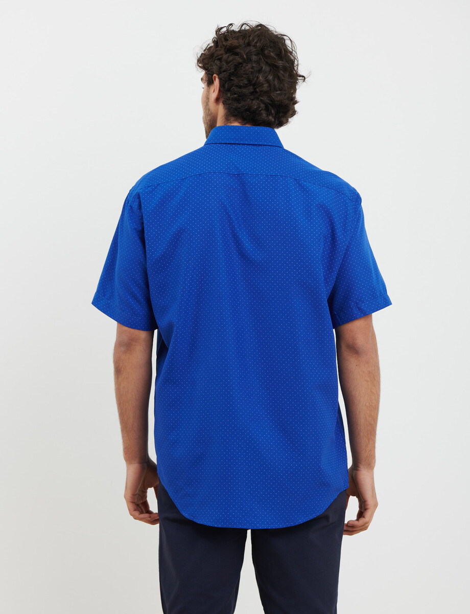 012543 CAMISA HARRINGTON LABEL Royal/blanco