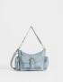 Bandoleras Boho Bandolera Multipocket De Cuerina - Azul Medio