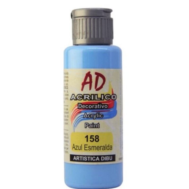 Acrílico Decorativo Ad 60 Ml Azul Esmeralda #Acrílico Decorativo Ad 60 Ml Azul Esmeralda