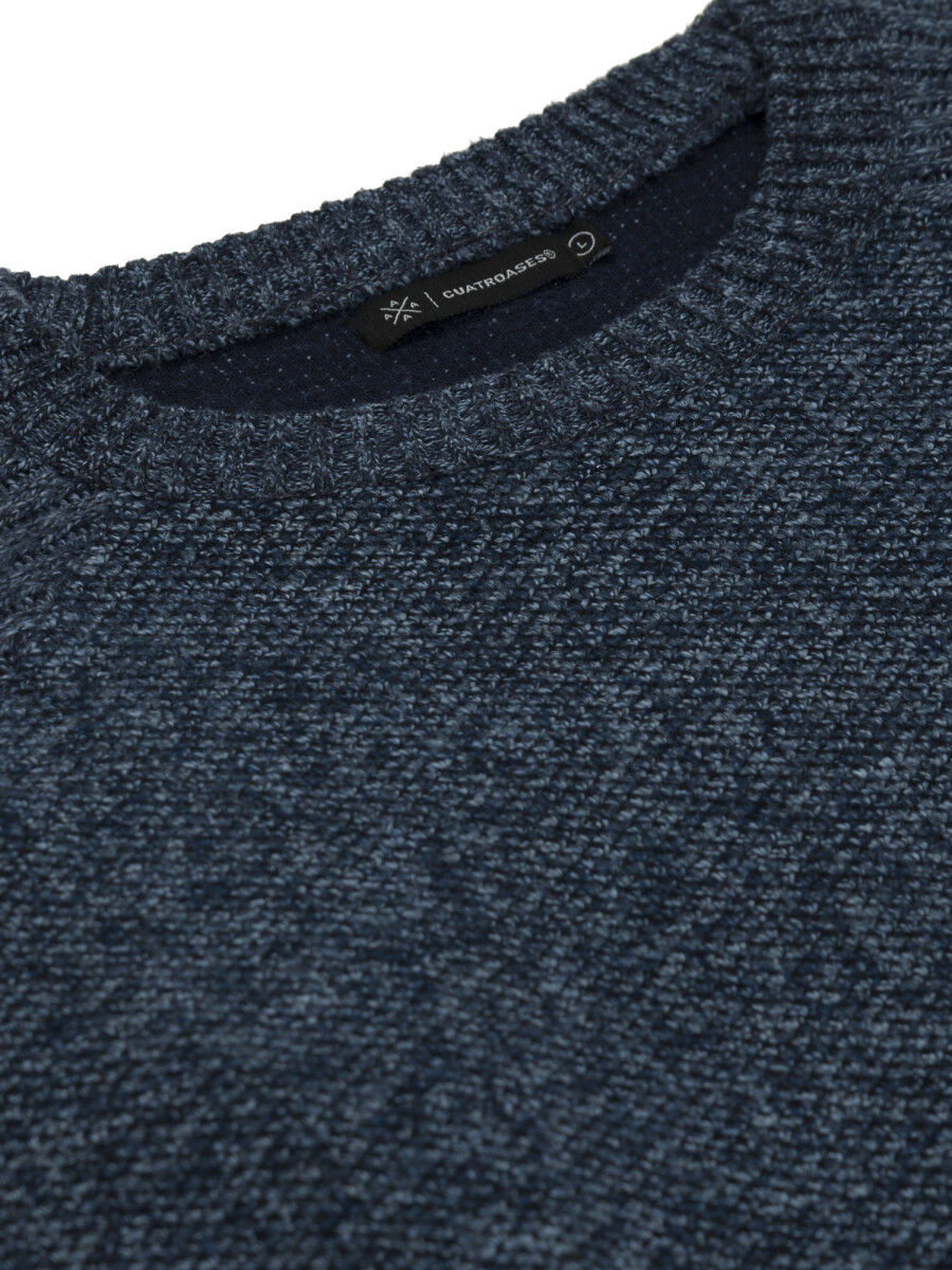 Sweater jaspeado - azul 