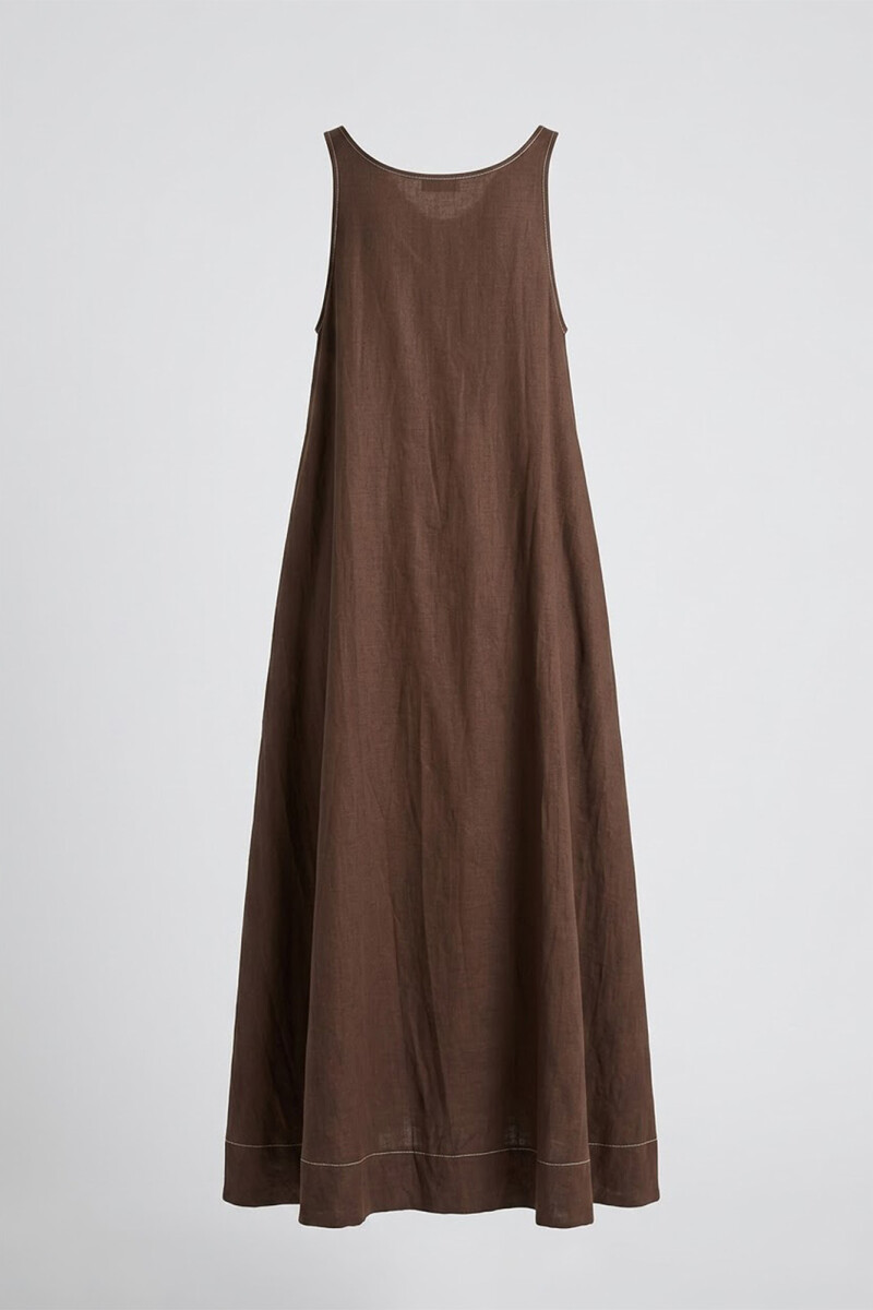 VESTIDO JACKIE MARRON
