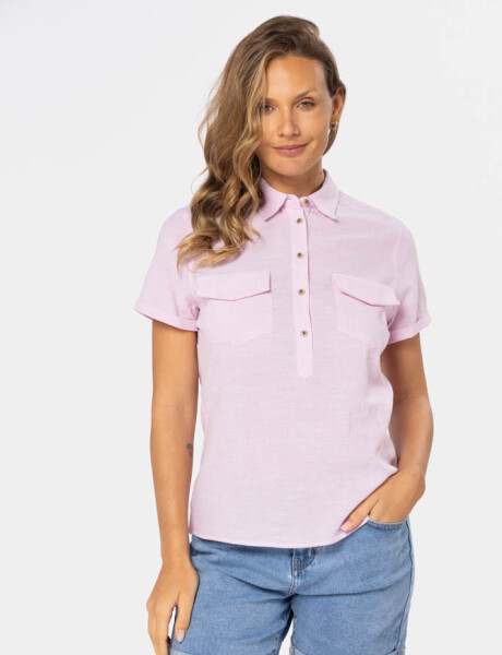 CAMISA DE LINO Rosa