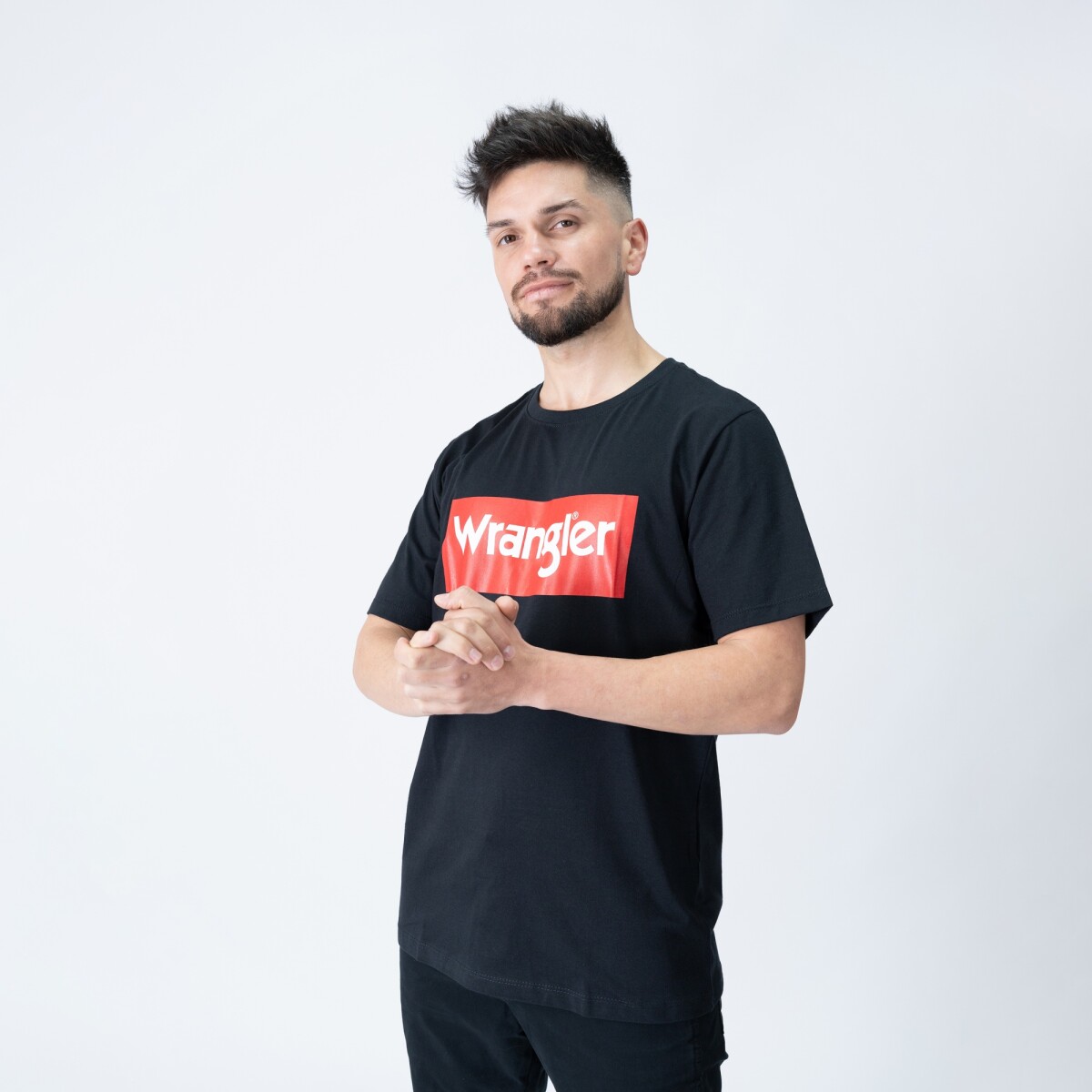 Remera Wrangler de Hombre - BOX LOGO T-SHIRT - WM5502URPR - Sin color 