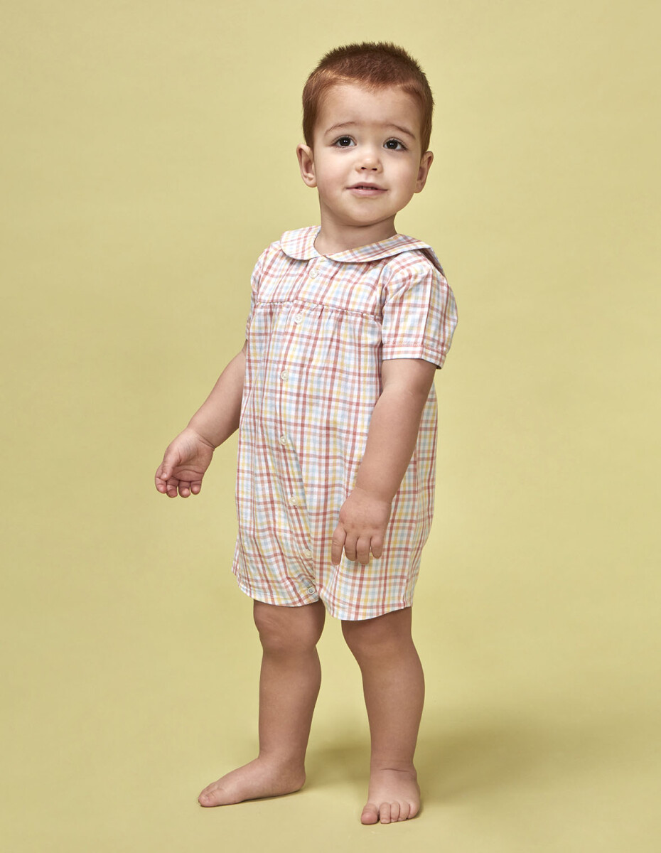 Pijama Cuadros - Blanco 