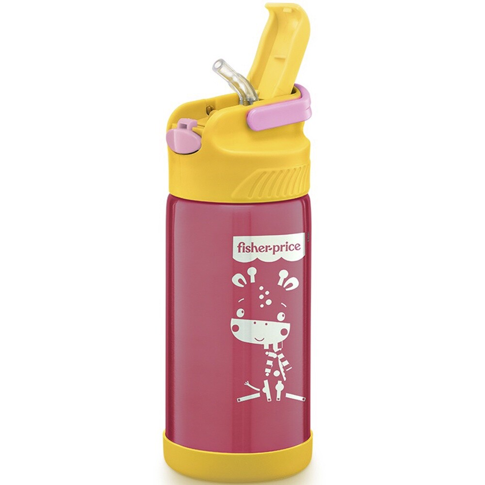 Botella termico acero inoxidable fisher price rosado