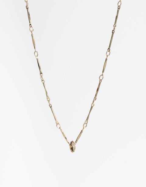 Cadena Corta con Dije Strass Collar Cadena Con Cubic - Dorado